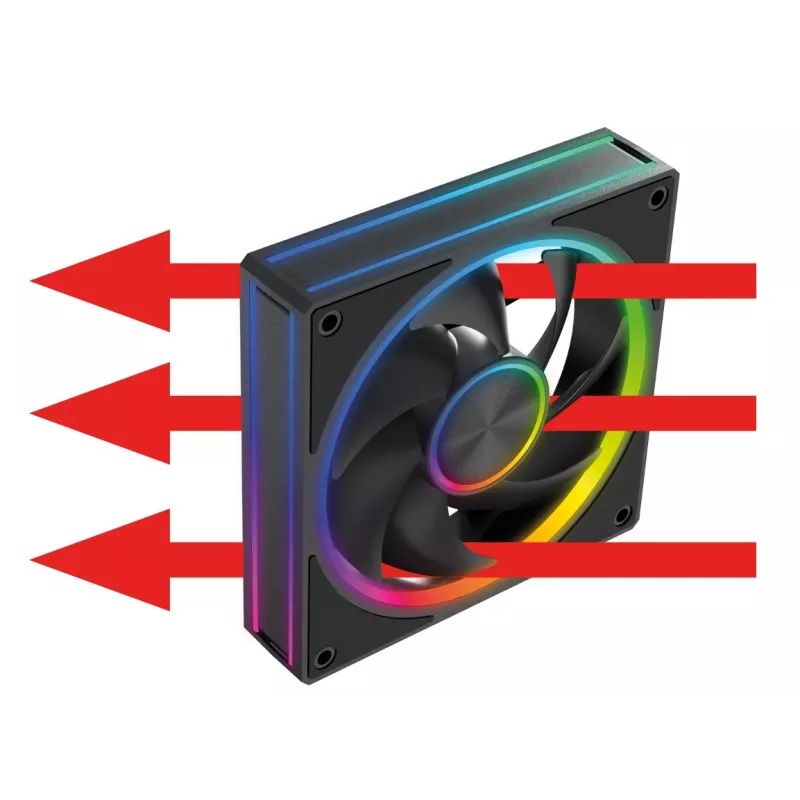 Kompiuterio ventiliatorius MODECOM VOLCANO LOOP 120 ARGB, 120 mm, PWM, 400–1400 RPM, juodas