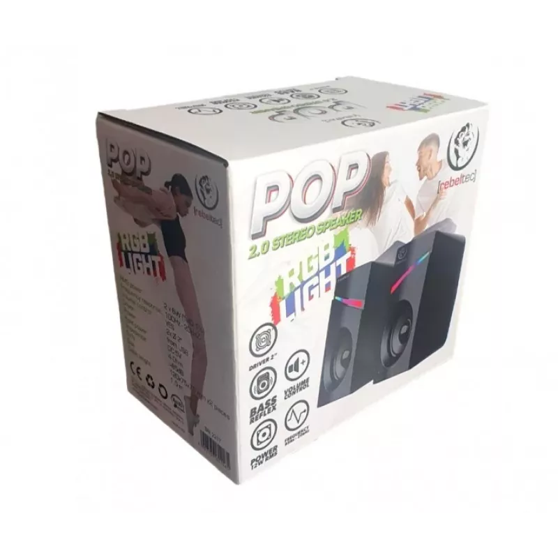 Stereo 2.0 garsiakalbiai POP, RBLGLO00047, 20W