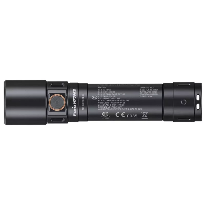 Priekinė lempa su galvos juosta Fenix WF30RE juoda LED IP68 120h veikimo laikas