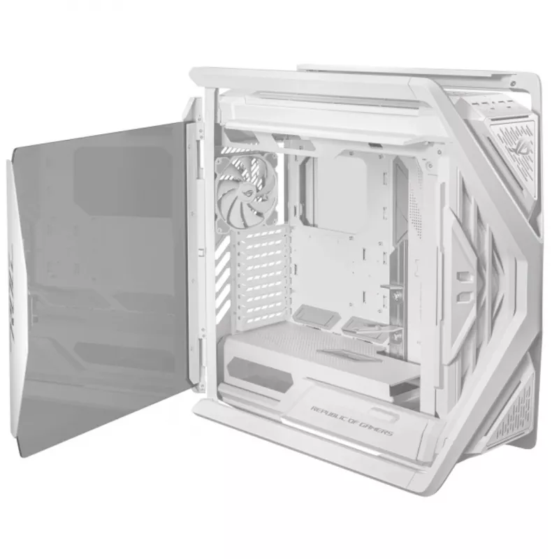 ASUS ROG GR701 Hyperion White, PC korpusas, baltas, ATX, EATX, micro ATX, Mini-ITX, aliuminis, daugiafunkcis, priekinis