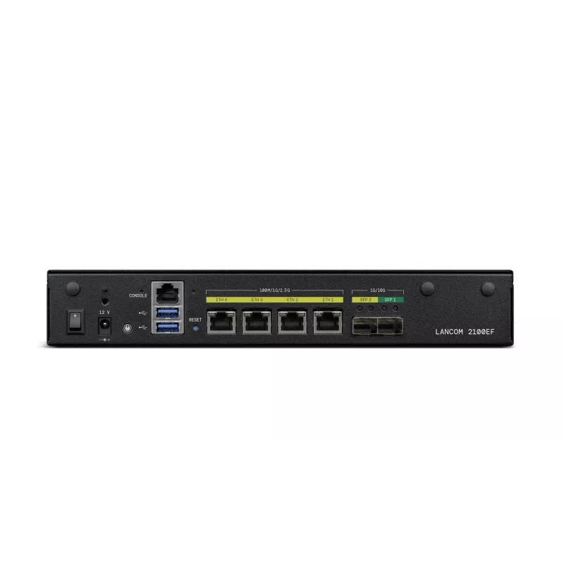 LANCOM 2100EF – SD-WAN šliuzas su šviesolaidžiu ir eternetu – 1GbE, 2.5GbE – 1U – debesimi valdomas – stalinis/statyvinis (61109)