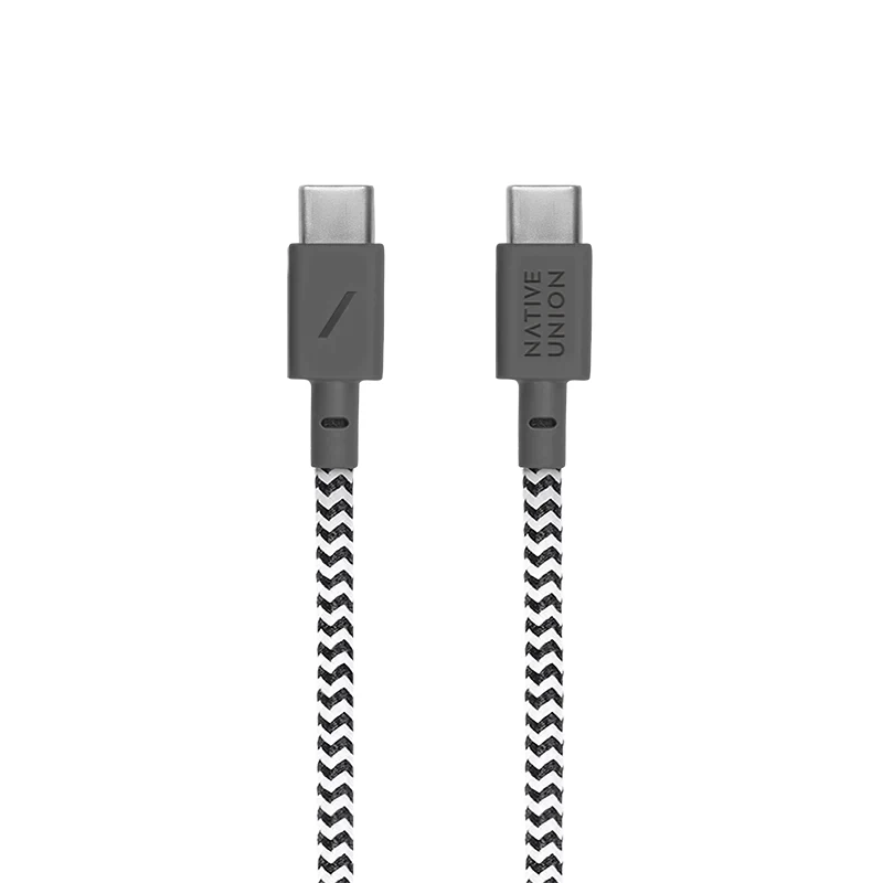 USB-C į USB-C laidas Native Union Anchor Cable 1,8 m Juoda Balta