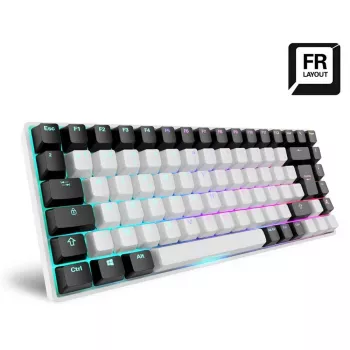 Sharkoon SKILLER SGK50 S3 klaviatūra mechaninė žaidimams USB AZERTY balta