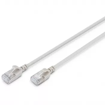 Digitus CAT 6A F-FTP Slim jungiamasis kabelis 10 m pilka