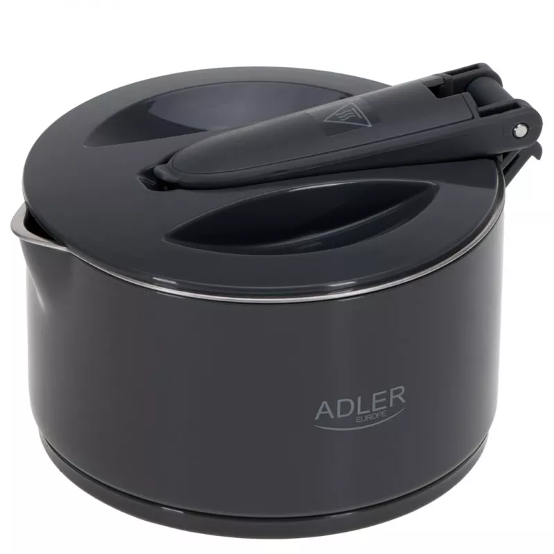 Elektrinis virdulys Adler AD 1377G, 0,6 l, 600 W, pilkas, plastikas/silikonas/nerūdijantis plienas