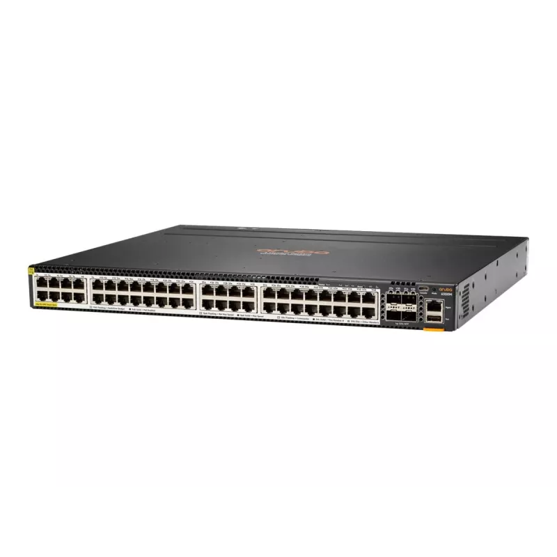 HPE Aruba 6300M jungiklis - L3 valdomas - 48 x 100/1000/2,5G/5G (PoE+) + 4 x 1/10/25/50 Gb SFP56 (aukštupio/stekavimo)