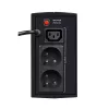 EVER DUO 350 AVR T/DAVRTO-000K35/00 line-interactive bokšto tipo UPS, 350 VA / 245 W, 1x IEC C13 + 2x Schuko, 12 V 5 Ah baterija, juodas