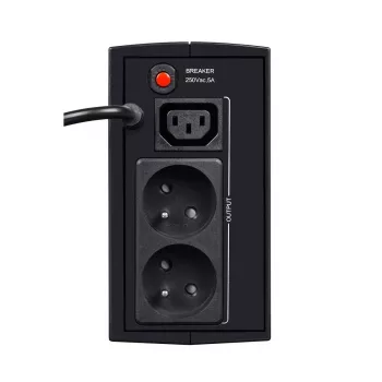 Nepertraukiamo maitinimo šaltinis EVER DUO 350 AVR, linijinis-interaktyvus UPS, 0,35 kVA (245 W), 2x C13 lizdai, 12 V 5 Ah VRLA baterija