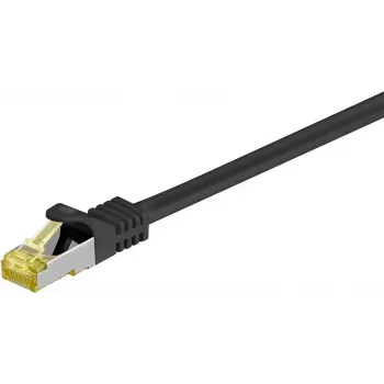 Laidas Wentronic Goobay Cat.7 Raw Cable Patch, S/FTP (PiMF), juodas, 15 m - LSZH be halogenų, varis, RJ45 kištukas (91653)
