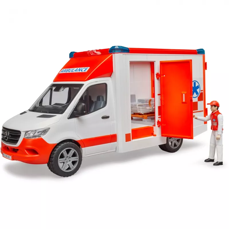 Bruder 1/16 Mercedes-Benz Sprinter Greitosios pagalbos automobilis su vairuotoju