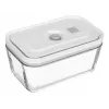ZWILLING Fresh & Save 36803-003-0 stiklinių vakuuminių konteinerių rinkinys, stačiakampiai, 3 vnt. (S/M/L, 0,35/0,75/1,6 L), borosilikatinis stiklas, tinka mikrobangėje, orkaitėje ir indaplovėje, pilka/skaidru