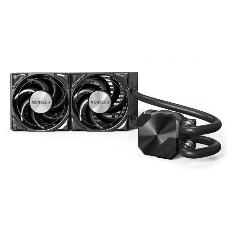 Montech HyperFlow Silent 240 procesoriaus viskas viename skysčio aušintuvas 240 mm radiatorius 12 cm juodas 1 vnt.