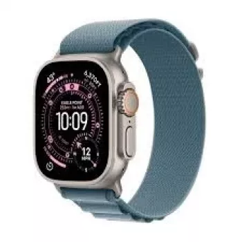 Išmanusis laikrodis Apple Watch Ultra 3 49 mm su elegantiška šviesiai mėlyna apyranke, GPS ir koriniu ryšiu (MEWK4QC/A)