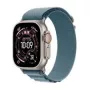 Išmanusis laikrodis Apple Watch Ultra 3 49 mm su elegantiška šviesiai mėlyna apyranke, GPS ir koriniu ryšiu (MEWK4QC/A)