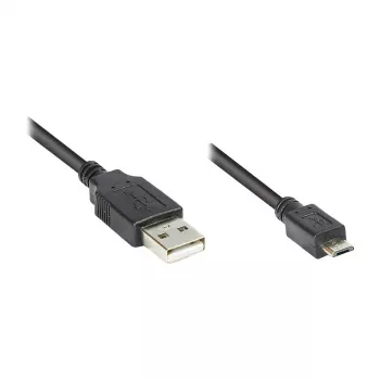 GoodConnections USB 2.0 kabelis A tipo kištukas – Micro B kištukas, juodas, 3 m