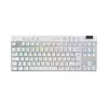 Logitech G Pro X TKL Lightspeed belaidė žaidimų klaviatūra, 2.4GHz/BT, taktiliniai jungikliai, balta