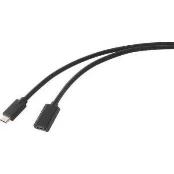 Renkforce USB 3.2 Gen2x2 kabelis USB-C™ kištukas – USB-C™ lizdas 1,00 m juoda PVC apvalkalu (RF-4755220)