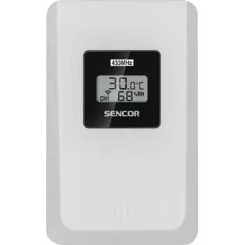Sencor SWS 3000 W orų stotelė su belaidžiu jutikliu ir įkrovimo dėklu, balta