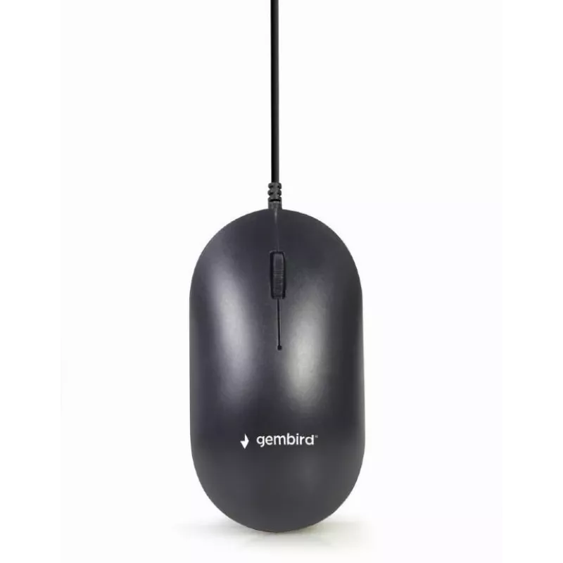 Pilno dydžio laidas klaviatūra su pele Gembird KBS-UML-01 — USB, QWERTY JAV, 104 klavišai, juoda