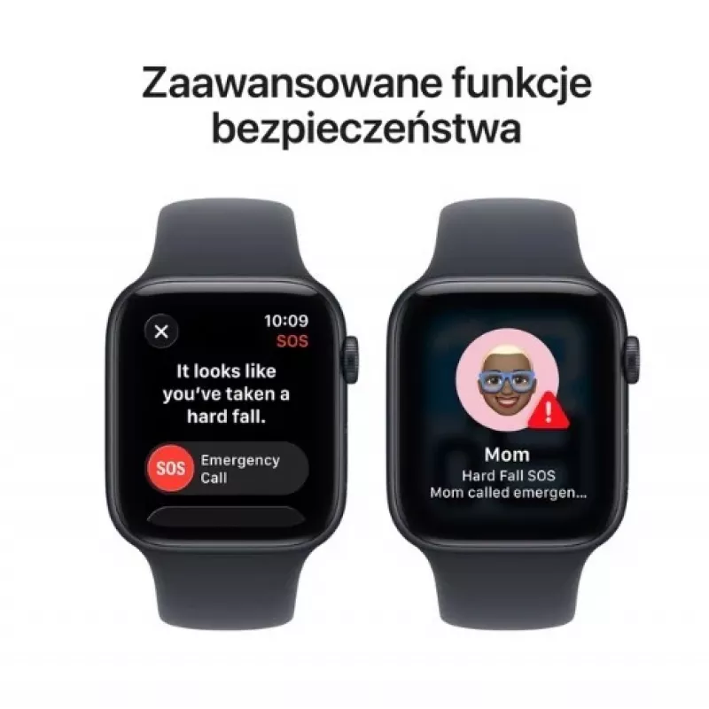 Apple Watch SE 3 GPS+Cellular 44mm vidurnakčio aliuminio korpusas su vidurnakčio sporto juostele M/L