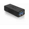 DELOCK USB 3.0 A-A adapteris, USB-A lizdas į USB-A lizdą, juodas, USB 3.0 duomenų perdavimas