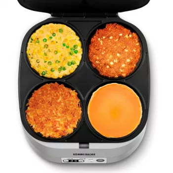ROMMELSBACHER PC 1800, 4 krepiniai, sidabrinis, plastikinis, 13,5 cm, mygtukai, 1800 W