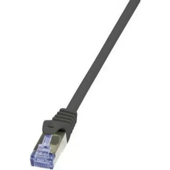 LogiLink PrimeLine Patch-Cable RJ-45 (M) į RJ-45 (M) 20 m SFTP PiMF Cat.7 Halogen-Free, Moulded, Snagless Juoda