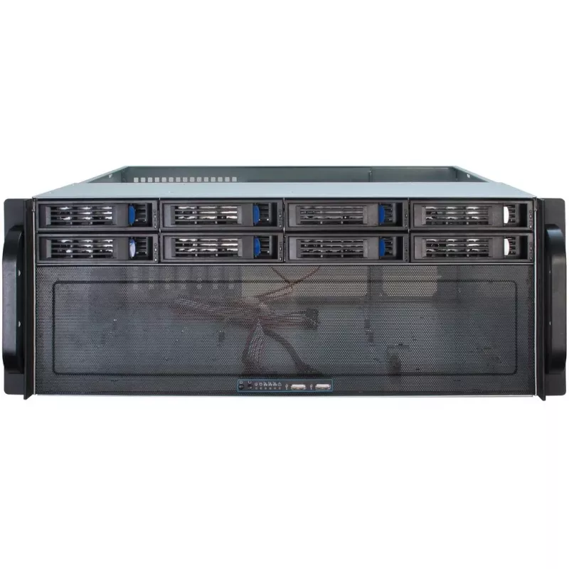 Serverinis korpusas Inter-Tech 4U-4408 Rack, juodas, sidabrinis
