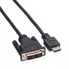 ROLINE HDMI į DVI-D (Single Link) adapterinis laidas - 1,5 m - Juodas (11.04.5516)