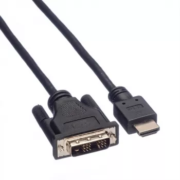 ROLINE HDMI į DVI-D (Single Link) adapterinis laidas - 1,5 m - Juodas (11.04.5516)