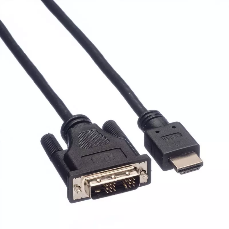 ROLINE HDMI į DVI-D (Single Link) adapterinis laidas - 1,5 m - Juodas (11.04.5516)