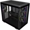 COOLER MASTER Elite 600 ARGB, juodas bokštinis korpusas, 2x grūdintas stiklas