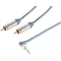 Garso kabelis ShiverPeaks SP-PROFESSIONAL 0,75 m 3,5 mm 2 x RCA mėlynas chromuotas