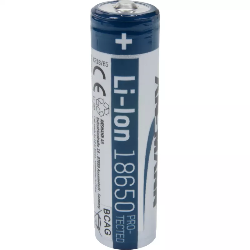 ANSMANN 18650 baterija, Li-Ion, 2600 mAh, 9,36 Wh, sidabrinė (1307-0000)