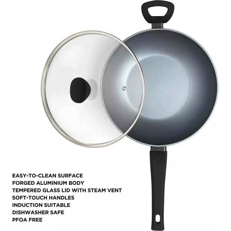 Wok Russell Hobbs RH01709EU 28 cm Perlmutinis, nepridegantis kepimo puodas
