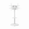 Grindinis TV stovas GEMBIRD TVS-86TR-01-W 37–86 colių televizoriams, baltas, pasukamas ir pakreipiamas, VESA 200x200–600x400, maks. apkrova 50 kg
