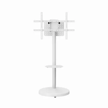 Grindinis TV stovas GEMBIRD TVS-86TR-01-W 37–86 colių televizoriams, baltas, pasukamas ir pakreipiamas, VESA 200x200–600x400, maks. apkrova 50 kg