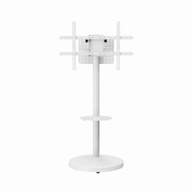 Grindinis TV stovas GEMBIRD TVS-86TR-01-W 37–86 colių televizoriams, baltas, pasukamas ir pakreipiamas, VESA 200x200–600x400, maks. apkrova 50 kg