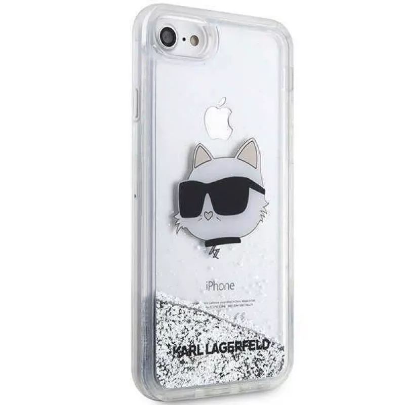 Karl Lagerfeld Original Dėklas iPhone SE 2022/SE 2020/7/8 Hardcase Blizgučiai Choupette Head (KLHCI8LNCHCS)