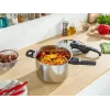 Slėginė viryklė Tefal SECURE TRENDY 6 L su nerūdijančio plieno garinimo krepšeliu, indukcijai tinkama