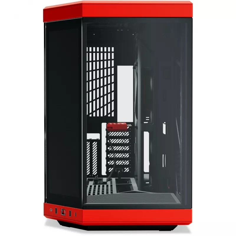 Kompiuterio korpusas HYTE Y70 Touch Infinite Midi Tower, juodai vyšninis