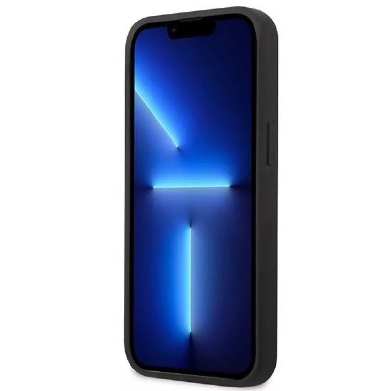 Mercedes MEHCP13SPSQRE iPhone 13 mini 5,4 inch raudonas kietas odinis dėklas su žvaigždžių raštu