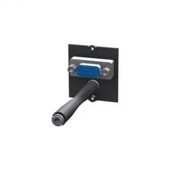Bachmann Custom modulis - Modulinis Faceplate-Snap-In - HD-15, Mini-Phone Stereo 3,5 mm - Juodas (917.045)