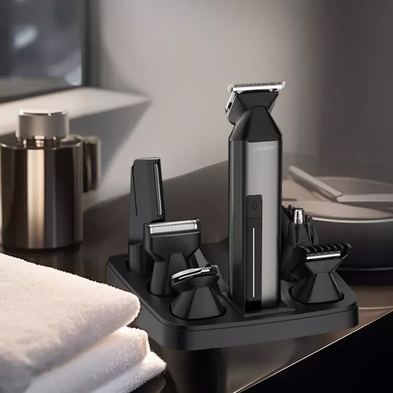 Plaukų kirpimo mašinėlių rinkinys Maestro MR-660 6 viename, įkraunamas per USB, reguliuojamais peiliukais