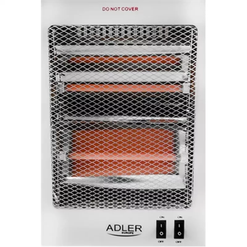 Adler AD 7709 Halogeninis šildytuvas | 800 W | 2 galios lygiai | Baltas