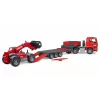 Transporto rinkinys BRUDER MAN TGA žemagrindis vilkikas su Manitou krautuvu