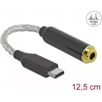 Mobiliojo telefono kabelis DeLOCK 66302 USB C juodas 0,125 m