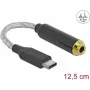 Mobiliojo telefono kabelis DeLOCK 66302 USB C juodas 0,125 m