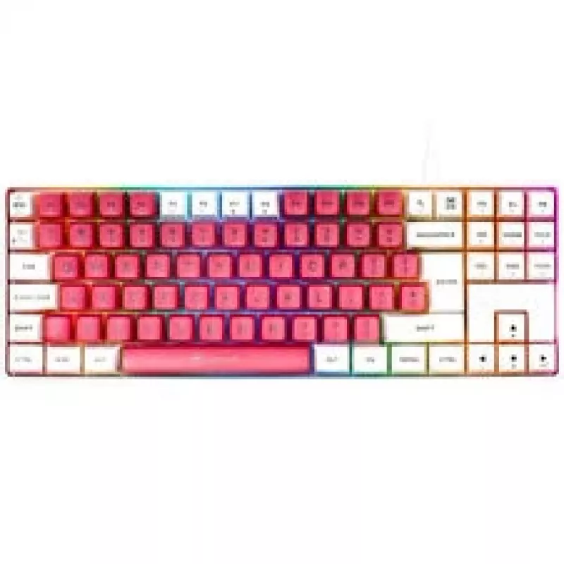 GAMIAC TKL90G žaidimų klaviatūra, Kailh Blue – balta/raudona