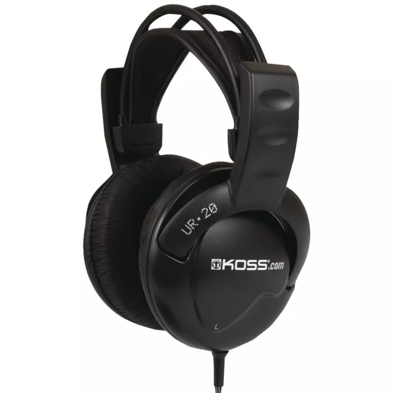 Koss UR20 Ausinės DJ Stiliaus | Laidinės | Antausinės | Triukšmo slopinimas | Juodos